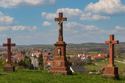 Golgota-keresztek Bánd határában-stock-foto