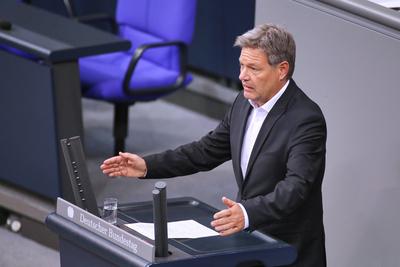 Berlin, Deutschland, 06.12.2024: Deutscher Bundestag: 204. Bundestagssitzung: Bundesminister f?r Wirtschaft und Klimasch-stock-photo
