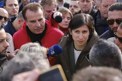 Pd Secretary Elly Schlein visits striking Stellantis workers-stock-foto