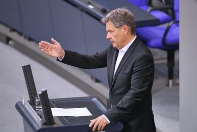 Berlin, Deutschland, 06.12.2024: Deutscher Bundestag: 204. Bundestagssitzung: Bundesminister f?r Wirtschaft und Klimasch-stock-photo