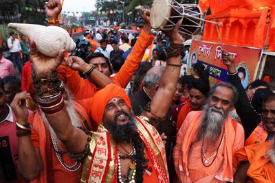 INDIA-PROTEST-to stop the atrocities against Bangladesh's Hindu minority community-stock-photo