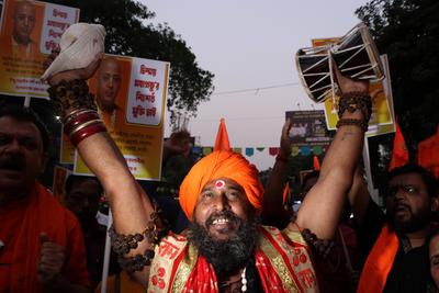 INDIA-PROTEST-to stop the atrocities against Bangladesh's Hindu minority community-stock-photo