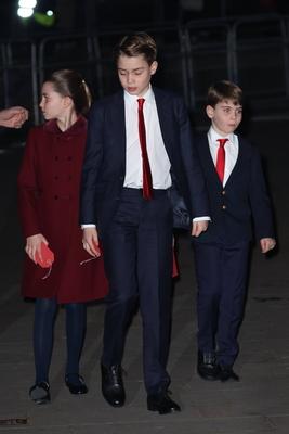 UK Royals at Westminster Abbey carol service-stock-photo