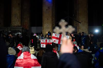 Demonstration of the Georgian opposition-stock-photo