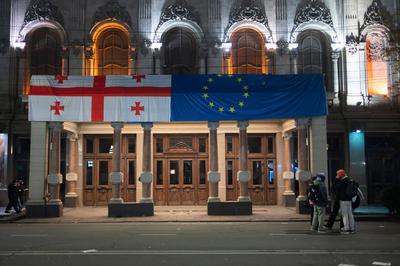 Demonstration of the Georgian opposition-stock-photo