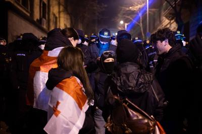 Demonstration of the Georgian opposition-stock-photo