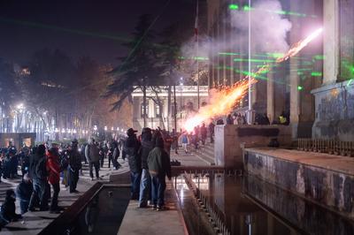 Demonstration of the Georgian opposition-stock-photo