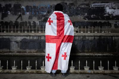 Demonstration of the Georgian opposition-stock-photo