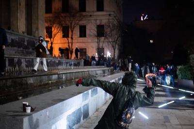Demonstration of the Georgian opposition-stock-photo