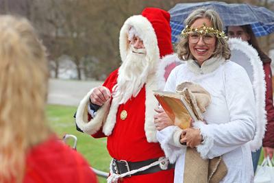 Traditionelle Landung des Nikolaus in Essen Am Nikolaustag, den 6. Dezember 2024 hatte die traditionelle Landung des Nik-stock-photo