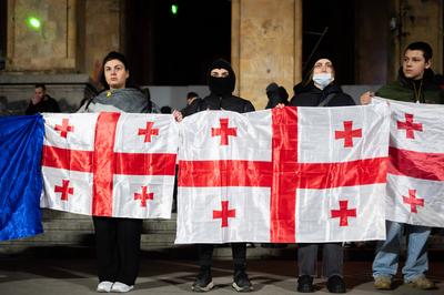 Demonstration of the Georgian opposition-stock-photo