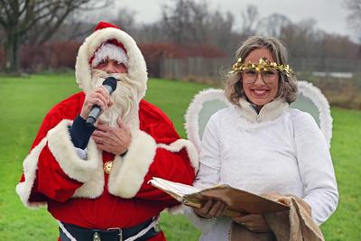 Traditionelle Landung des Nikolaus in Essen Am Nikolaustag, den 6. Dezember 2024 hatte die traditionelle Landung des Nik-stock-photo
