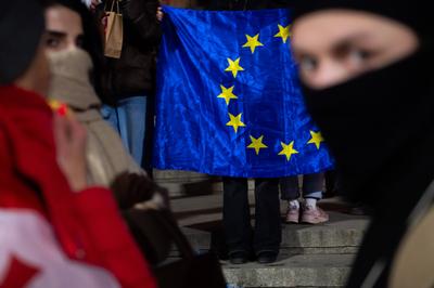 Demonstration of the Georgian opposition-stock-photo