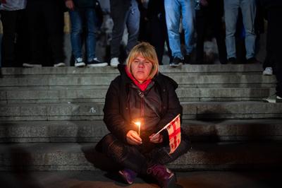 Demonstration of the Georgian opposition-stock-photo