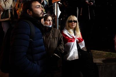 Demonstration of the Georgian opposition-stock-photo