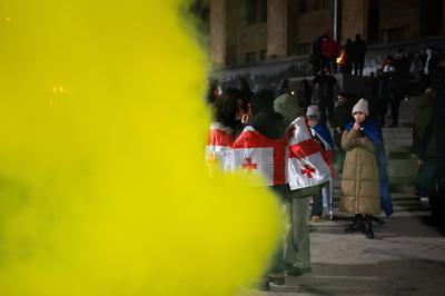 Demonstration of the Georgian opposition-stock-photo