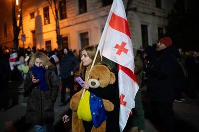Demonstration of the Georgian opposition-stock-photo