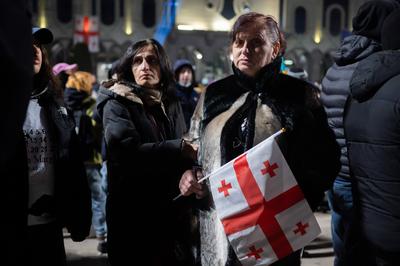 Demonstration of the Georgian opposition-stock-photo