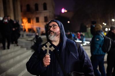 Demonstration of the Georgian opposition-stock-photo