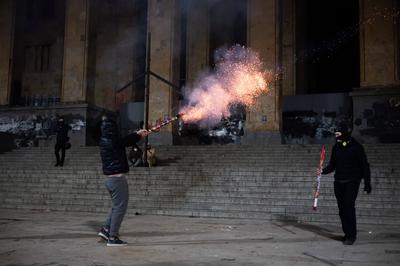 Demonstration of the Georgian opposition-stock-photo