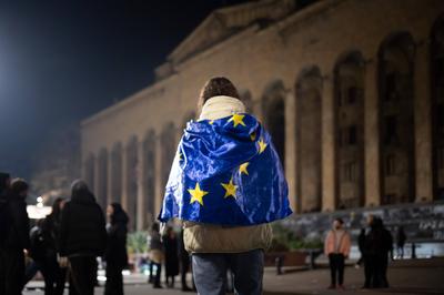 Demonstration of the Georgian opposition-stock-photo