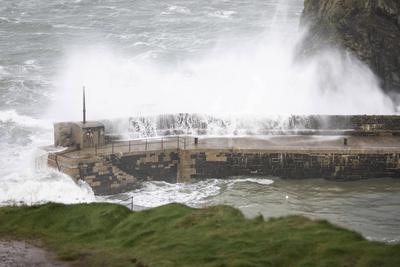 Storm Darragh in Cornwall.-stock-foto