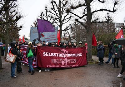 Demonstrationen fuer Legalisierung von Abtreibungen-stock-foto