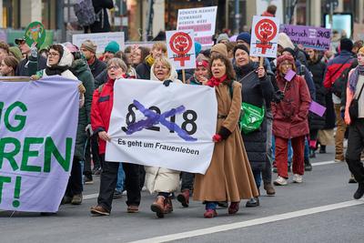 Demonstrationen fuer Legalisierung von Abtreibungen-stock-foto