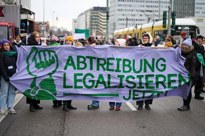 Demonstrationen fuer Legalisierung von Abtreibungen-stock-foto
