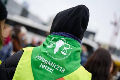 Demonstrationen fuer Legalisierung von Abtreibungen-stock-foto