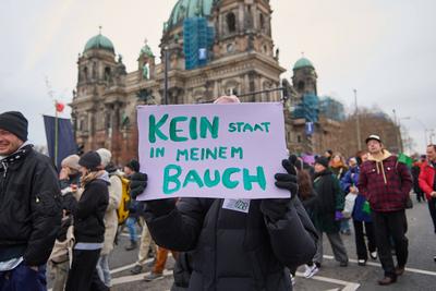 Demonstrationen fuer Legalisierung von Abtreibungen-stock-foto