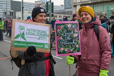 Demonstrationen fuer Legalisierung von Abtreibungen-stock-foto