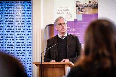 Pfarrer Karsten Wolkenhauer ist der neue Kirchenpraesident der Landeskirche Anhalts-stock-photo