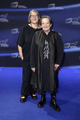 Agnieszka Holland mit Tochter Katarzyna Adamik-stock-foto