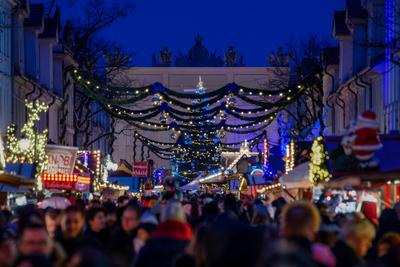 Tratition Architektur Volksfest Weihnacht-stock-photo