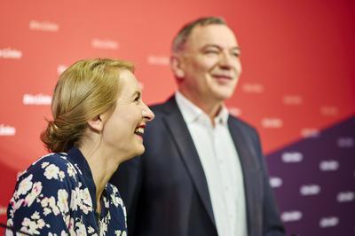 Vorstellung Wahlprogramm Die Linke zur Bundestagswahl 2025-stock-foto