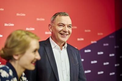 Vorstellung Wahlprogramm Die Linke zur Bundestagswahl 2025-stock-foto