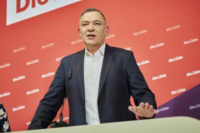 Vorstellung Wahlprogramm Die Linke zur Bundestagswahl 2025-stock-foto