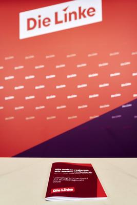 Vorstellung Wahlprogramm Die Linke zur Bundestagswahl 2025-stock-foto