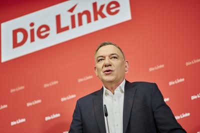 Vorstellung Wahlprogramm Die Linke zur Bundestagswahl 2025-stock-foto