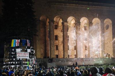 Opposition demonstration in Tbilisi-stock-photo