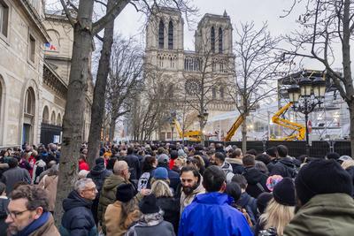 Notre-Dame De Paris Cathedral Reopens To The Public-stock-photo