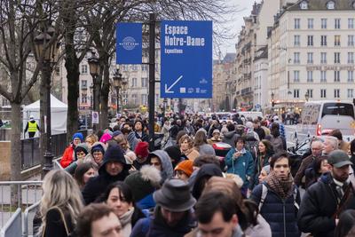 Notre-Dame De Paris Cathedral Reopens To The Public-stock-photo
