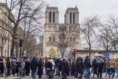 Notre-Dame De Paris Cathedral Reopens To The Public-stock-photo