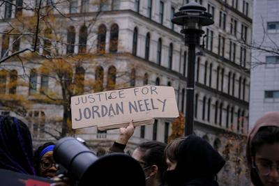 Daniel Penny Acquitted In Trial Over Death Of Jordan Neely On NYC Subway-stock-foto