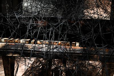 Les Fr?missements de l'?me, une exposition de Chiharu Shiota au Grand Palais-stock-foto
