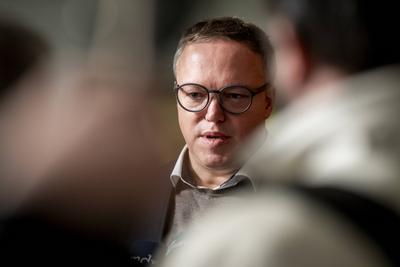 Th?ringer Brombeerparteien treffen Die Linke-stock-photo