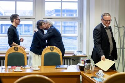 Th?ringer Brombeerparteien treffen Die Linke-stock-photo