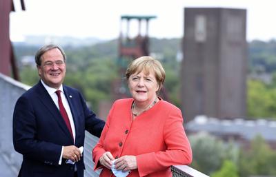 Bilder des Jahres 2020, News 08 August News Themen der Woche KW34 News Bilder des Tages Ruhr Konferenz-BUNDESKANZLERIN-stock-photo