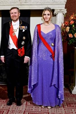 Incoming State Visit Portugal Day 1 State Banquet, Amsterdam, The Netherlands-stock-foto